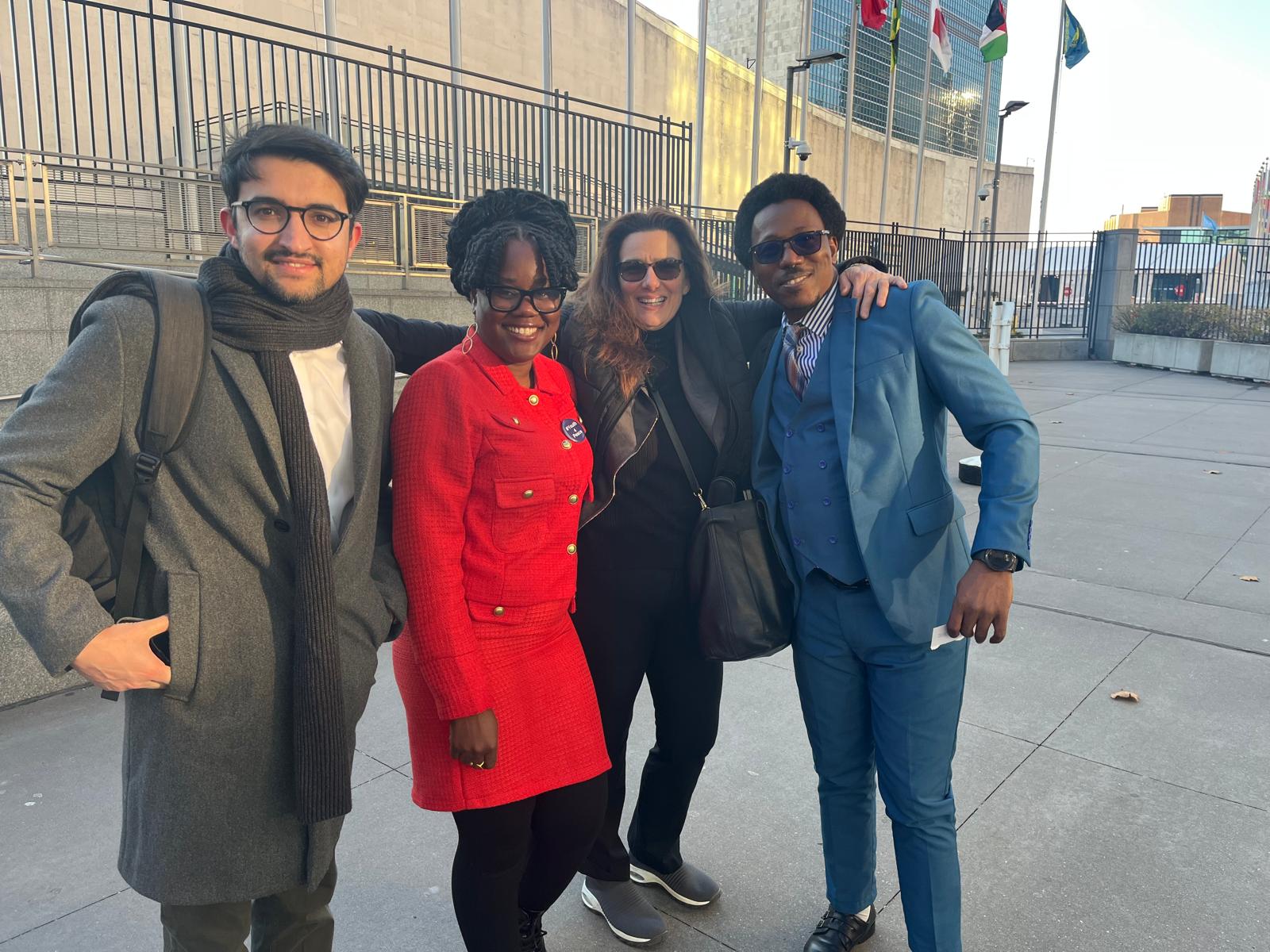 CSPPS members in front of the UN