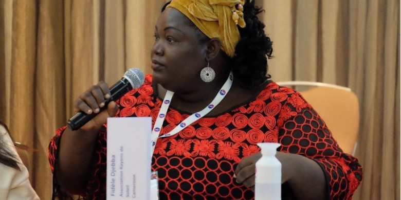 Caption: Fidèle Djebba speaking at the CSPPS Annual Conference 2019 in Addis Ababa, December 2019. Credit: Cordaid.
