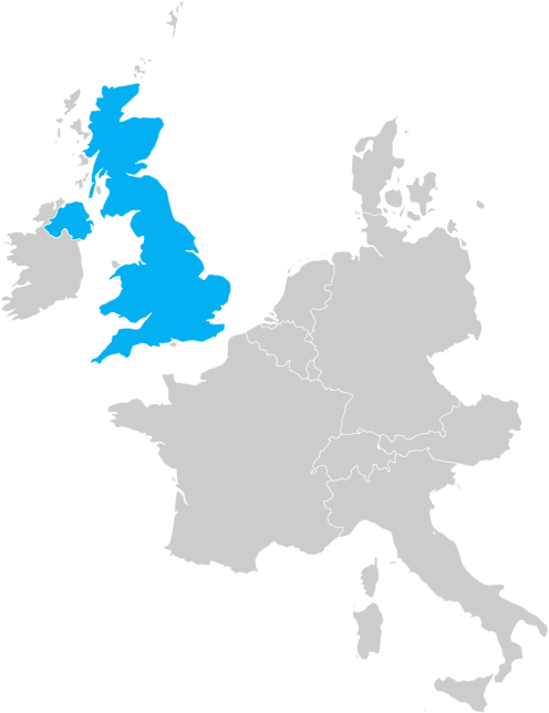 Map of United Kingdom (UK)