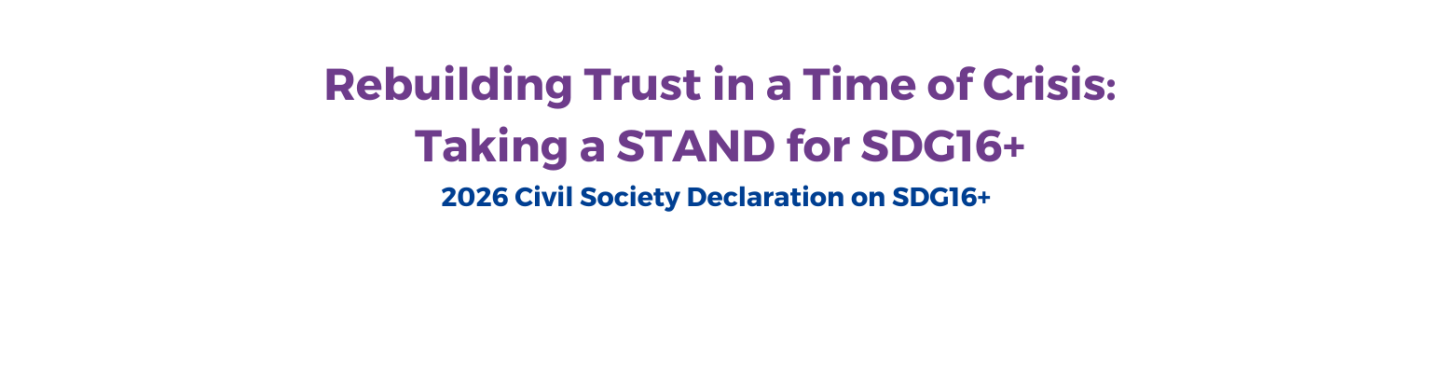 SDG16+ 2026 Civil Society Declaration on SDG16+