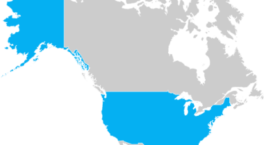 Map of United States of America (USA)