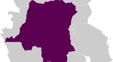 Map of Democratic Republic of Congo